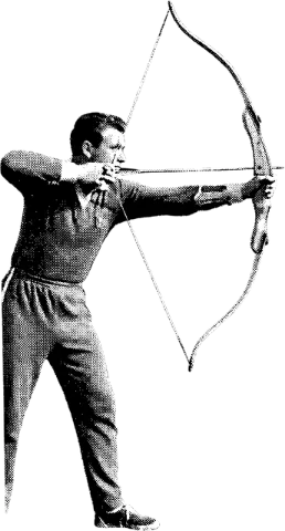 An archer drawing a bow