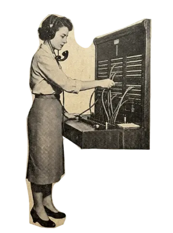 A switchboard operator routing calls