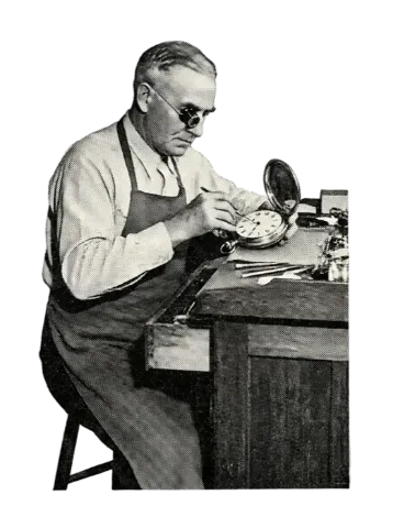 A watchmaker at his bench