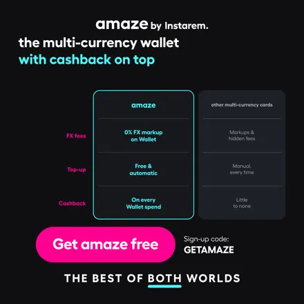Amaze — comparison table, wallet vs others
